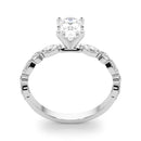 Round Cut Marquise Shoulders Engagement Ring