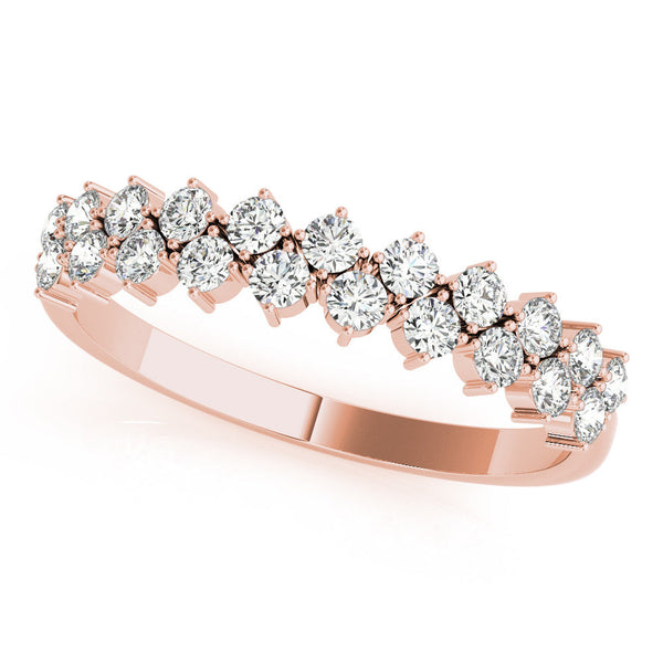 Round Diamond Half Eternity Wedding Ring