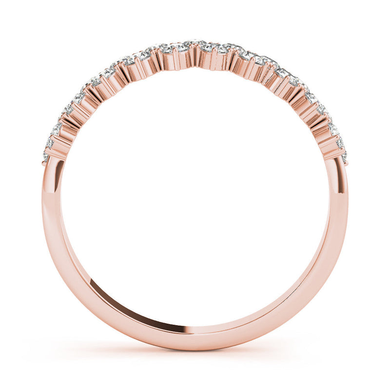 Round Diamond Half Eternity Wedding Ring
