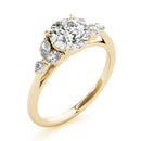 Round Cut Shoulders Engagement Ring