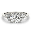 Round Cut Shoulders Engagement Ring