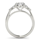 Round Cut Shoulders Engagement Ring