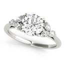 Round Cut Shoulders Engagement Ring