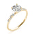 Round Scatter Shoulders Engagement Ring