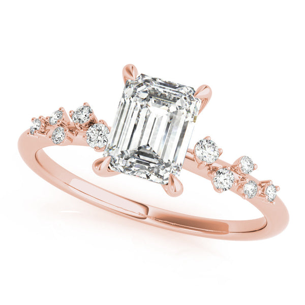 Emerald Scatter Engagement Ring