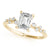 Emerald Scatter Engagement Ring