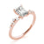 Emerald Scatter Engagement Ring