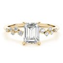 Emerald Scatter Engagement Ring