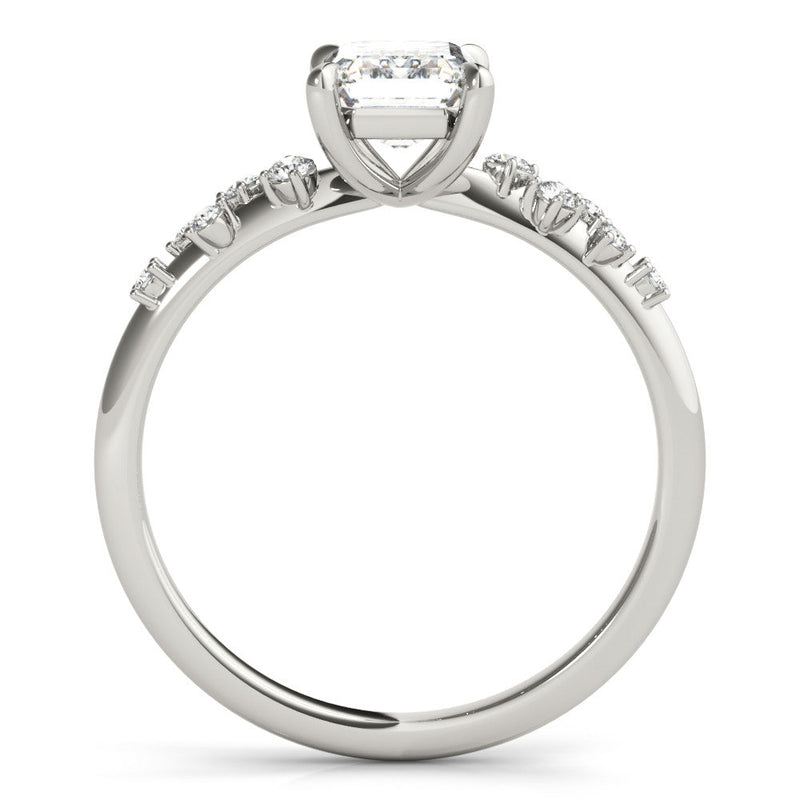 Emerald Scatter Engagement Ring