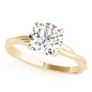Round Solitaire Twisted Engagement Ring DiamondStatus