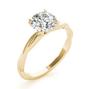 Round Solitaire Twisted Engagement Ring DiamondStatus