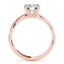 Round Solitaire Twisted Engagement Ring DiamondStatus
