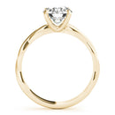 Round Solitaire Twisted Engagement Ring DiamondStatus