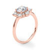 Round Floral Halo Engagement Ring DiamondStatus