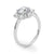 Round Floral Halo Engagement Ring