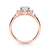 Round Floral Halo Engagement Ring