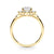 Round Floral Halo Engagement Ring