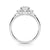 Round Floral Halo Engagement Ring