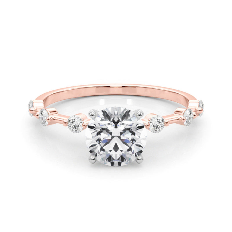 Round Scatter Engagement Ring