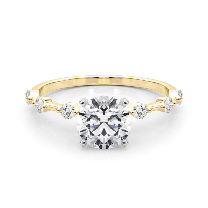 Round Scatter Engagement Ring
