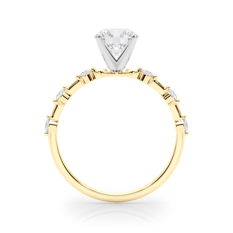 Round Scatter Engagement Ring