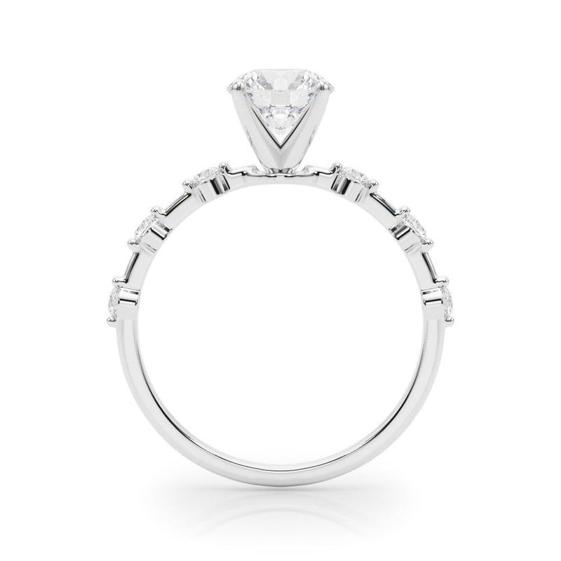 Round Scatter Engagement Ring
