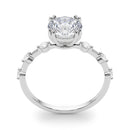 Round Scatter Engagement Ring