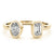 Emerald / Oval Rub Over Open Diamond Ring