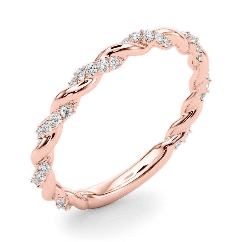 Twisted Pavé Wedding Ring