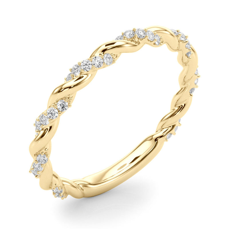 Twisted Pavé Wedding Ring