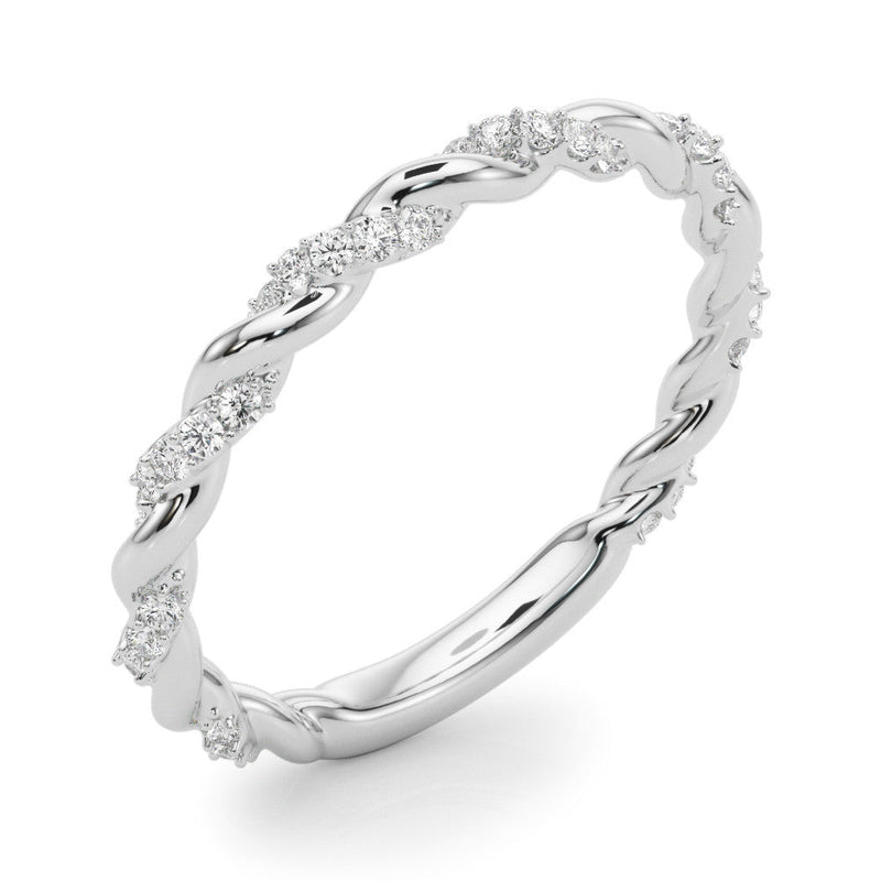 Twisted Pavé Wedding Ring