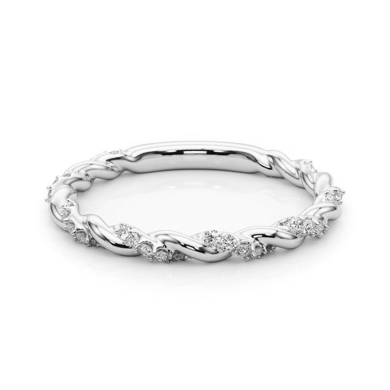 Twisted Pavé Wedding Ring
