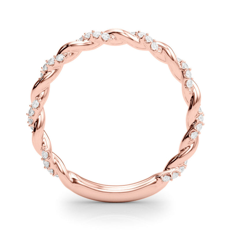 Twisted Pavé Wedding Ring