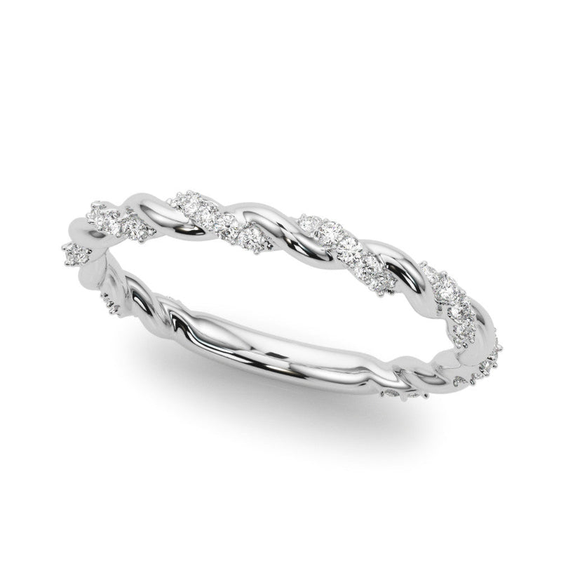 Twisted Pavé Wedding Ring