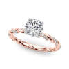 Round Twisted Pavé Engagement Ring DiamondStatus