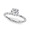 Round Twisted Pavé Engagement Ring DiamondStatus