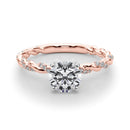Round Twisted Pavé Engagement Ring