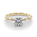 Round Twisted Pavé Engagement Ring