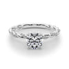 Round Twisted Pavé Engagement Ring DiamondStatus