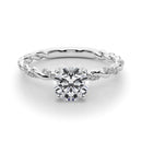 Round Twisted Pavé Engagement Ring