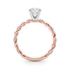 Round Twisted Pavé Engagement Ring DiamondStatus