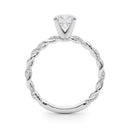 Round Twisted Pavé Engagement Ring