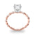 Round Twisted Pavé Engagement Ring