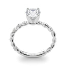 Round Twisted Pavé Engagement Ring