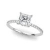 Princess Hidden Halo Pavé Engagement Ring DiamondStatus