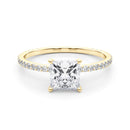 Princess Hidden Halo Pavé Engagement Ring DiamondStatus