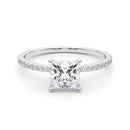 Princess Hidden Halo Pavé Engagement Ring DiamondStatus