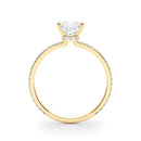 Princess Hidden Halo Pavé Engagement Ring DiamondStatus
