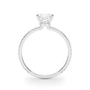 Princess Hidden Halo Pavé Engagement Ring DiamondStatus