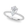 Pear Hidden Halo Pavé Engagement Ring DiamondStatus